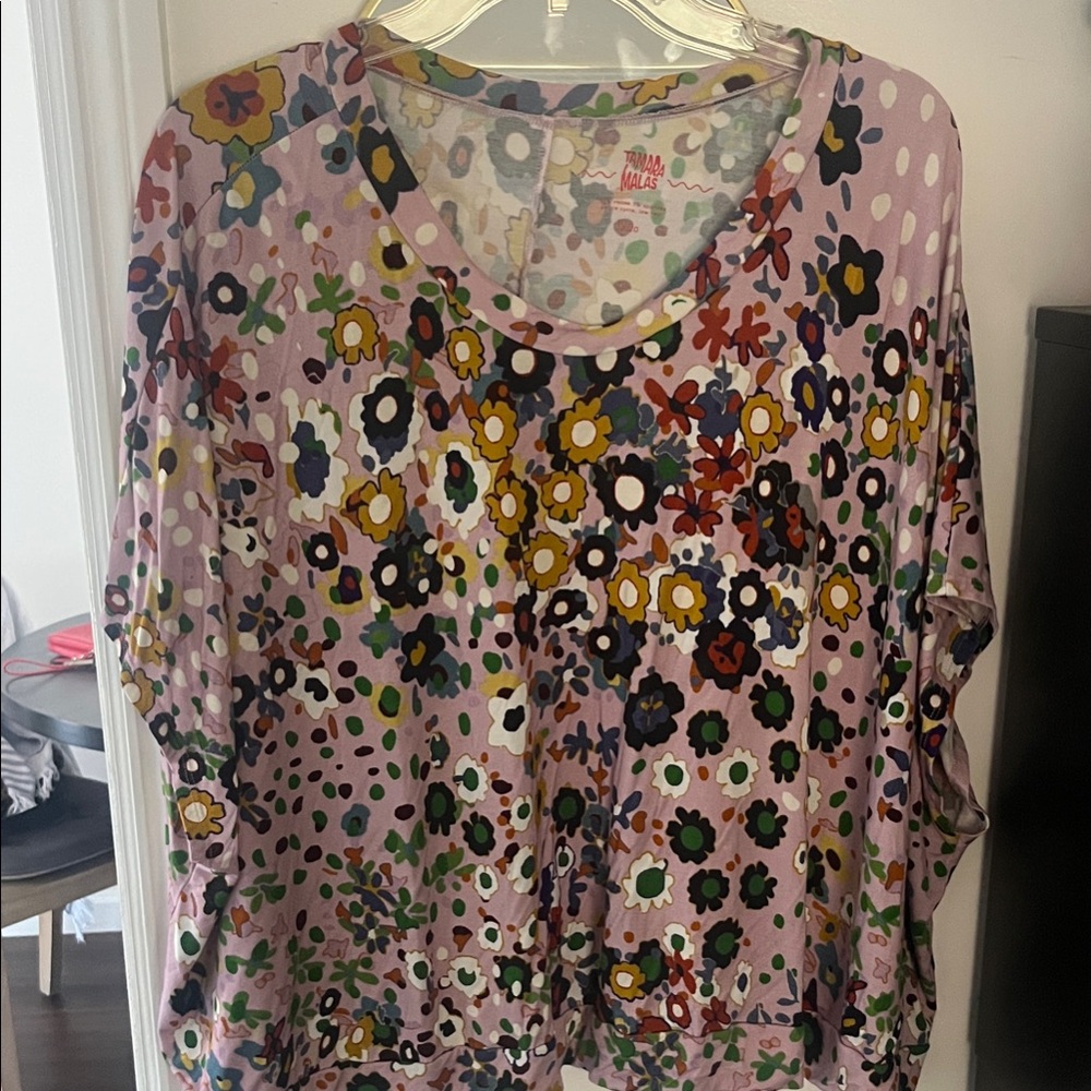 Tamara Malas Floral Blouse - Pink and Multicolor